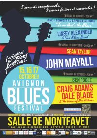 Cine Concert Blues - Avignon Blues Festival 2015 Soir 1. Le jeudi 15 octobre 2015 au Pontet. Vaucluse.  20H00